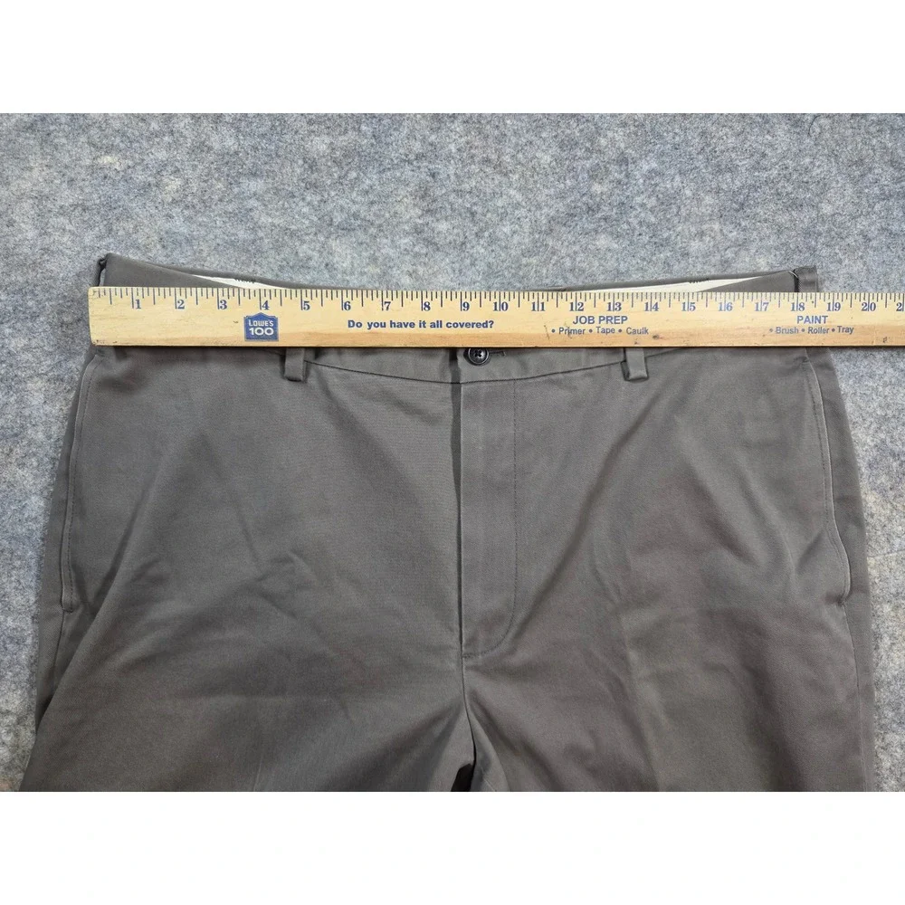 Brooks Brothers Advantage Chino Clark Fit Grey Cotton Pants Mens 38x30